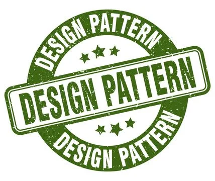 Design pattern stamp. design pattern label. round grunge sign Stock Illustration