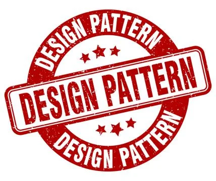 Design pattern stamp. design pattern label. round grunge sign Stock Illustration