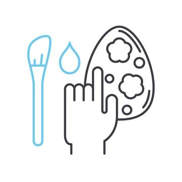 Design patterns line icon, outline symbol, vector illustration, concept sign Stock Illustration