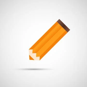 Design pencil with shadow, eps Stock Illustration