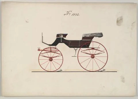 Design for Phaeton, no. 1012 185074 Brewster &amp; Co. American Brewster &amp; Comp.. Stock-Illustration