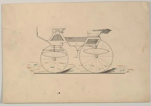 Design for Phaeton (unnumbered) ca. 1875 Brewster &amp; Co. American Brewster &amp;.. Stock-Illustration