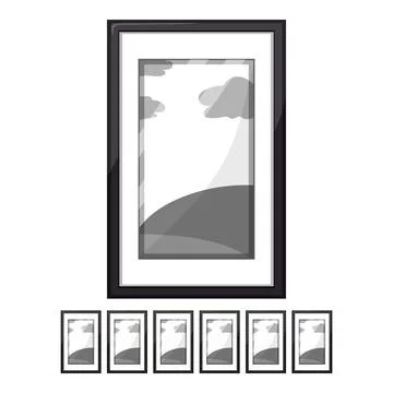 Design photo frame cartoon vector graphic Stock Illustration
