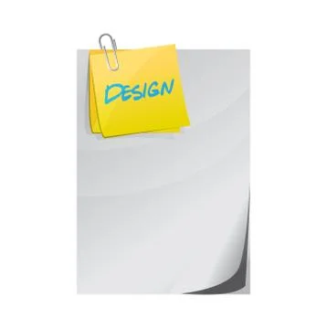Design post papers illustration design Stock Illustration