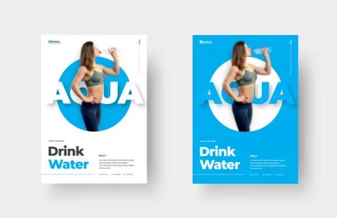 Design a poster with a circle in the center for the presentation and advertis Stock Illustration