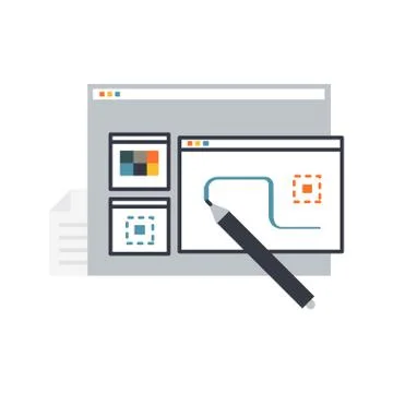 Design process, creation Stock Illustration