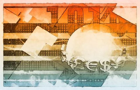 Design Process Illustrazione stock