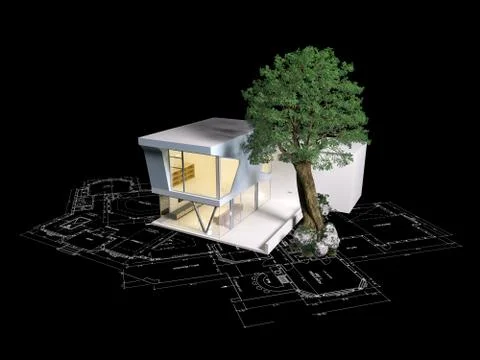 Design project of building Stock Illustration