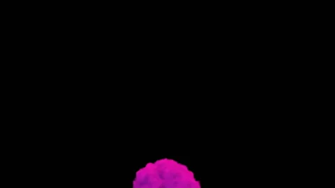 Design project. A column of pink smoke swirls, rising into the black sky. Nice Stock Footage 129609787