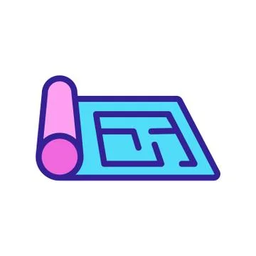 The design of the project repair icon vector outline illustration Stock Illustration