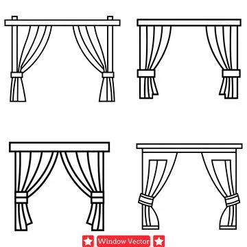 Design Reflections  Elegant Vector Silhouettes Capturing Urban Sophistication Stock Illustration