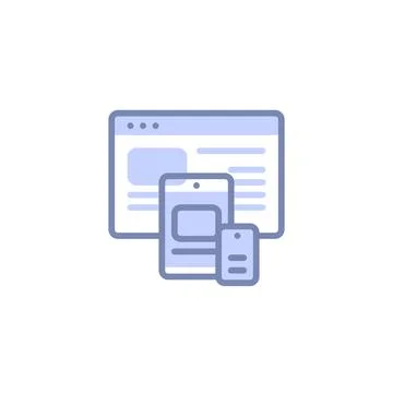 Design Resolution Responsive: Web Layouts for All Devices and Resolutions Stock Illustration