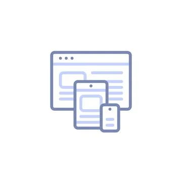 Design Resolution Responsive: Web Layouts for All Devices and Resolutions Stock Illustration