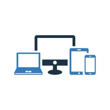 Design, responsive, desktop, mobile icon. Simple vector design. Stock Illustration