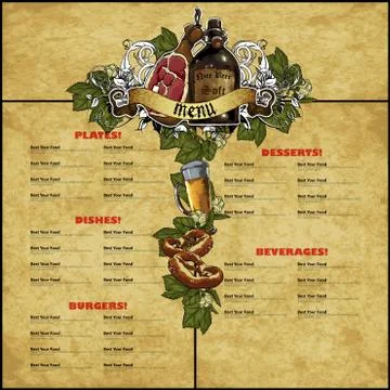 Design restaurant menu Stock Illustration