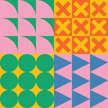 Design retro element abstract unique bold vibrant bold colorful Stock-Illustration