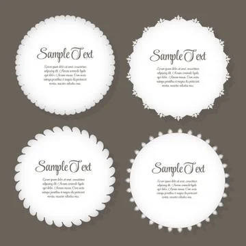 Design Retro Label, Frame, with Bow Vector Illustration Stock Illustration