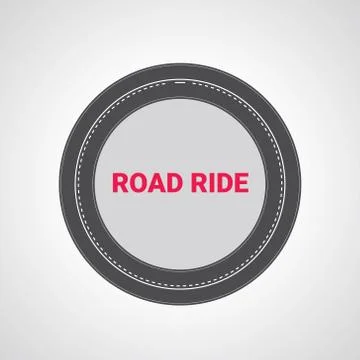 Design road type. Vertical straight asphalt road. Stock Illustration