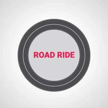 Design road type. Vertical straight asphalt road. Stock Illustration
