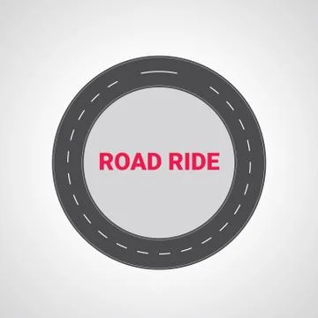 Design road type. Vertical straight asphalt road. Stock Illustration