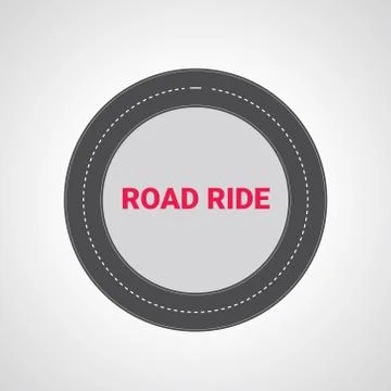 Design road type. Vertical straight asphalt road. Stock Illustration