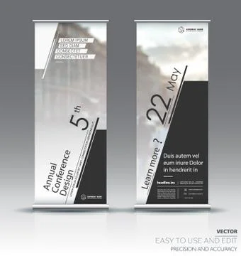Design of a roll up vertical banner Stock Illustration