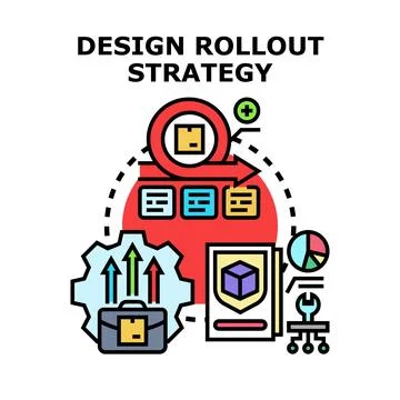 Design rollout strategy process vector concept Stock Illustration