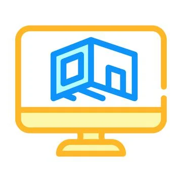 Design room computer program color icon vector illustration Stock Illustration