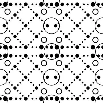 Design seamless monochrome pattern with circle and square. Illustrazione stock