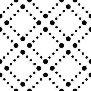 Design seamless monochrome pattern with circle and square. Stock Illustration