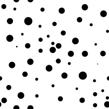 Design seamless monochrome pattern with dots on a white background. Illustrazione stock