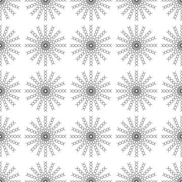 Design seamless monochrome twirl pattern. Stock Illustration