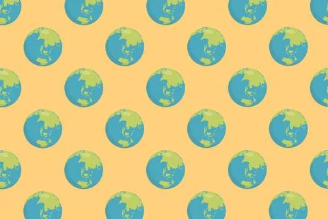 Design with Seamless Pattern Earth Stock Illustration