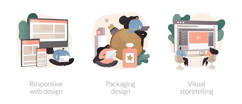 Design services abstract concept vector illustrations. Stock Illustration