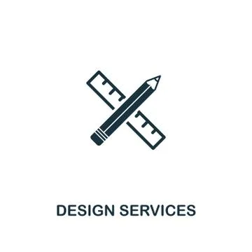 Design Services icon. Premium style design from design ui and ux icon collection Stock Illustration