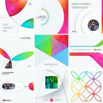 Design set of colourful abstract vector elements for modern background with 스톡 일러스트