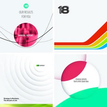 Design set of colourful abstract vector elements for modern background with Illustrazione stock