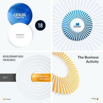 Design set of colourful abstract vector elements for modern background with Stock Illustration