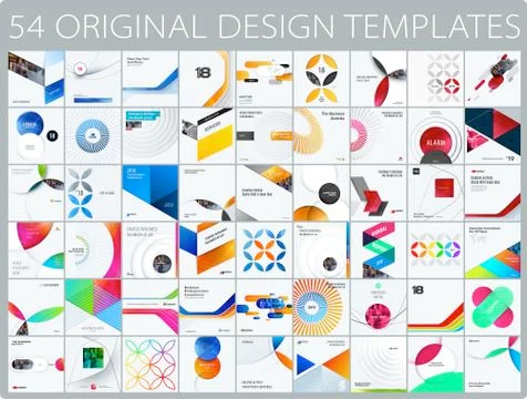 Design set of colourful abstract vector elements for modern background with Illustrazione stock