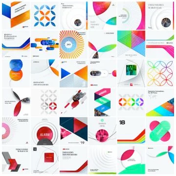 Design set of colourful abstract vector elements for modern background with Illustrazione stock