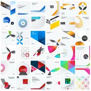 Design set of colourful abstract vector elements for modern background with 스톡 일러스트