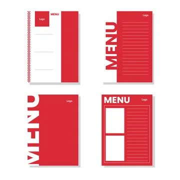 Design set menu restaurant layout unique abstract unique Ilustração Stock
