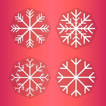 Design set of snowflakes . Vector illustration Illustrazione stock