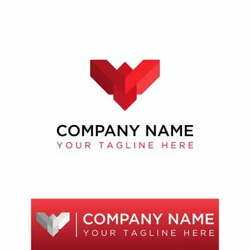 The design of the shape of the letter T or Y that looks very elegant Stock Illustration