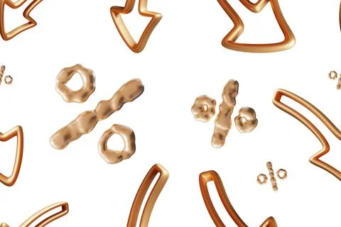 This design showcases a seamless pattern filled with arrows and percentage .. Illustrazione stock