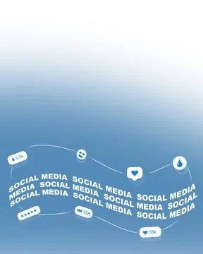 Design showcasing social media elements with various engagement metrics in a Foto stock