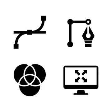Design. Simple Related Vector Icons Stock Illustration