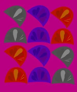 DESIGN SLICES / HOT PINKS Stock Illustration
