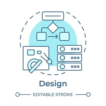 Design soft blue concept icon Illustrazione stock