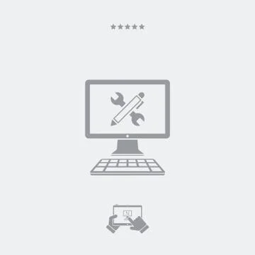 Design software flat icon Stock Illustration